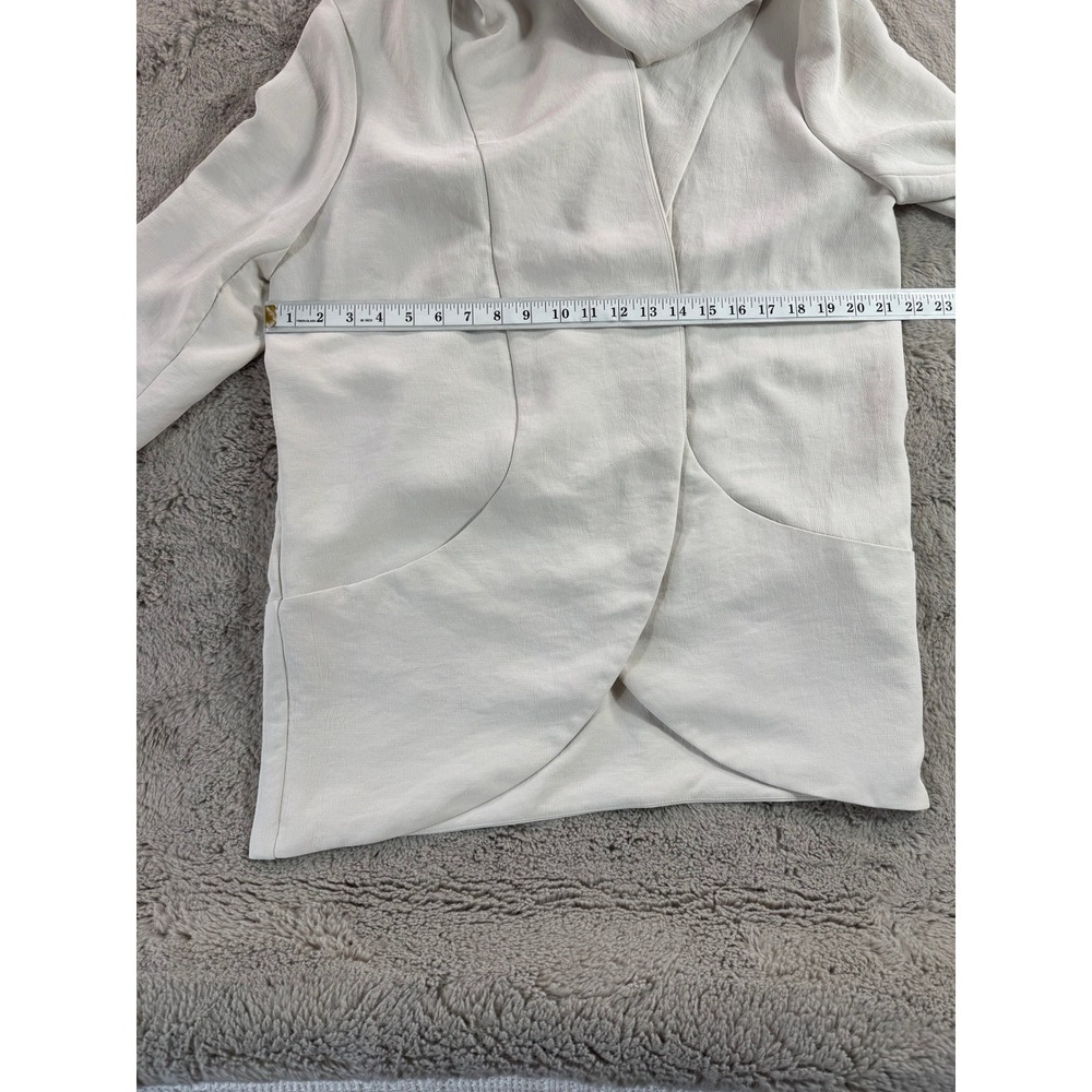 Wilfred White Draped Collar Blazer Jacket - Picture 5 of 13